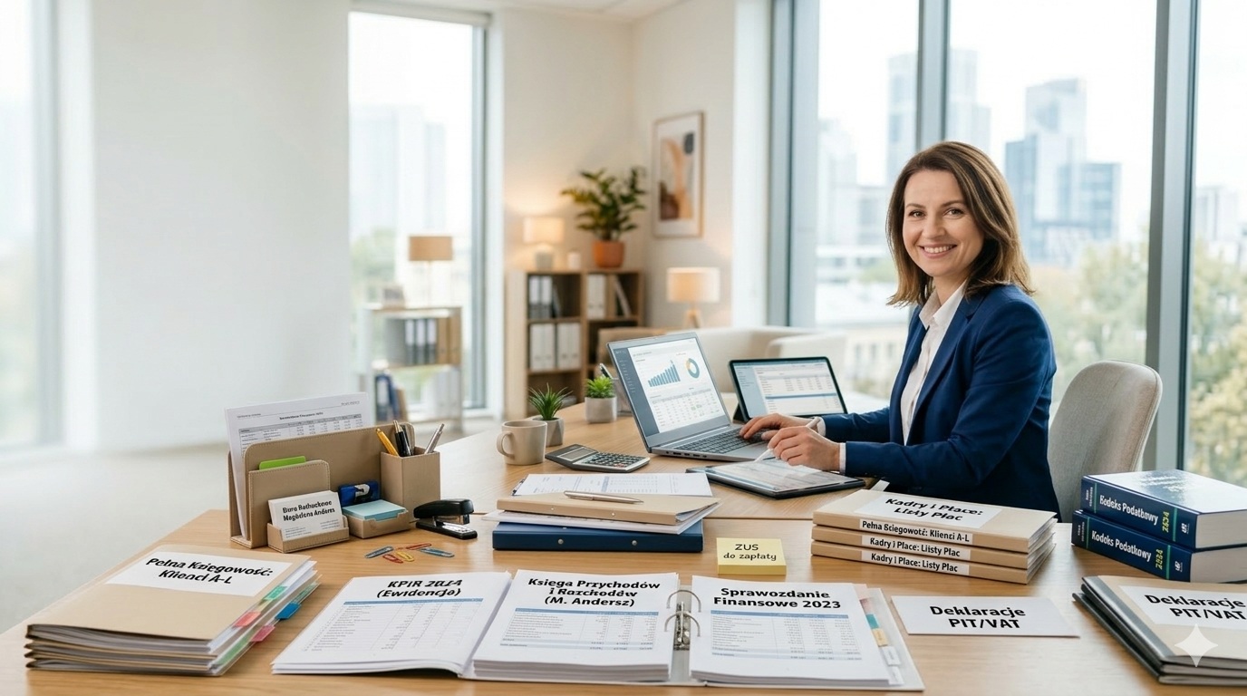 Księgowa przy pracy